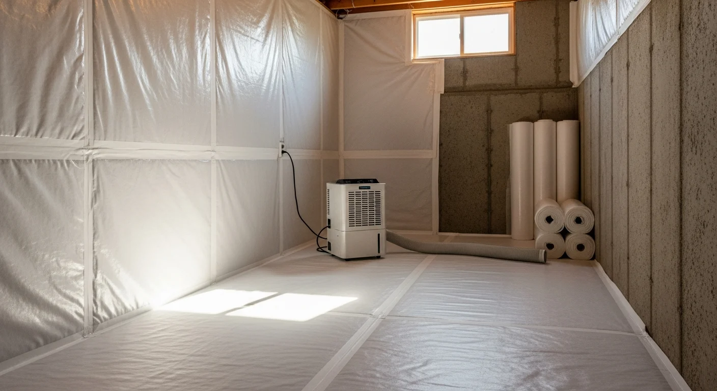 Crawlspace encapsulation and vapor barrier installation in North Carolina