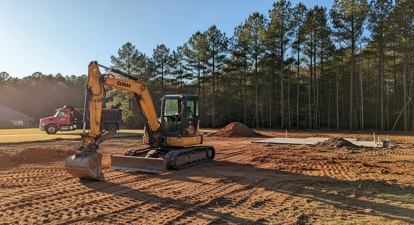 Excavation and site preparation work in North Carolina