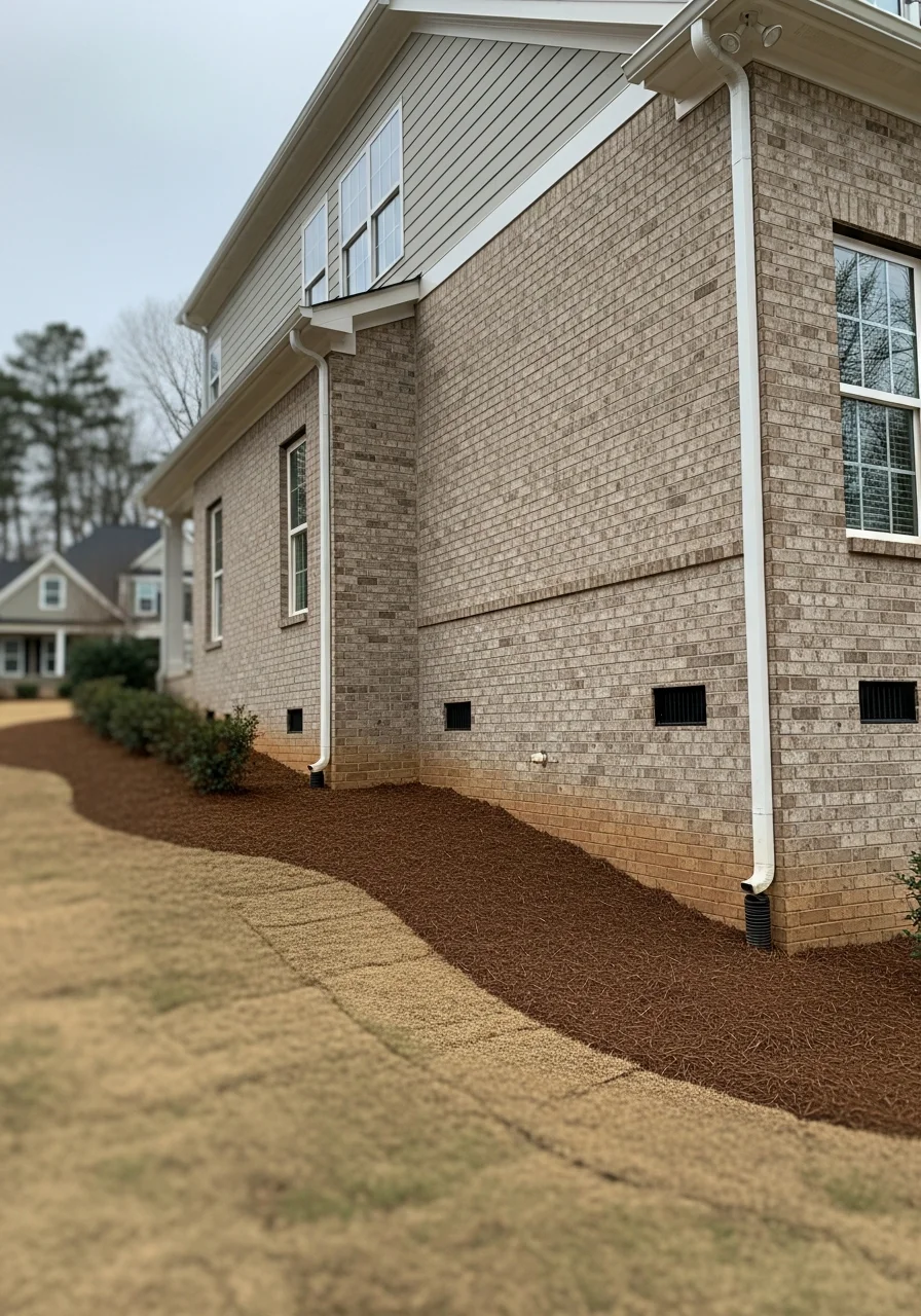 Close-up of a Triangle-area home exterior displaying quality construction and professional finishing.